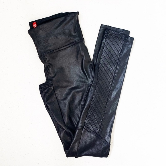 Spanx Faux Leather Motto Leggings, size XS - Picture 3 of 8